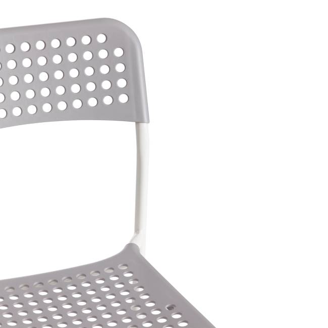 Стул ADDE (mod. C-049) / 1 шт. в упаковке металл/пластик, 39 х 49 х 78 см, Grey (серый) /White (белый) серый, белый металл/пластик