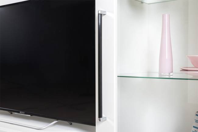 Валенсия стенка в гостиную комнату № 87 цвет белый шагрень Валенсия стенка в гостиную комнату № 87 цвет белый шагрень