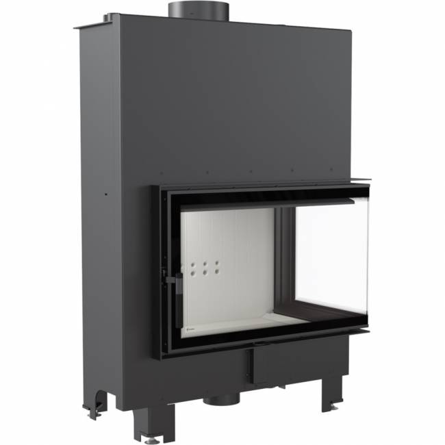 Топка с теплообменником Kratki PRO MBO/PW/15/P/BS/W угловое стекло справа