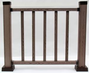 Ограждения Holzhof WoodStyle с тиснением "под дерево", венге (комплект в коробке)	