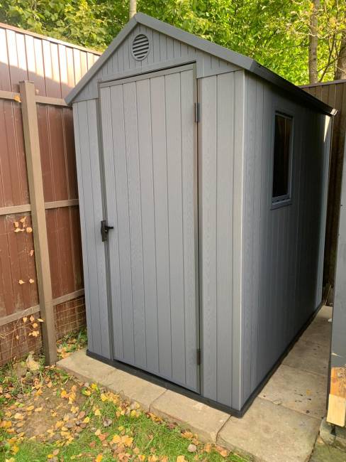 Сарай "Дарвин 4х6" (размеры 118 х 184 см), серый