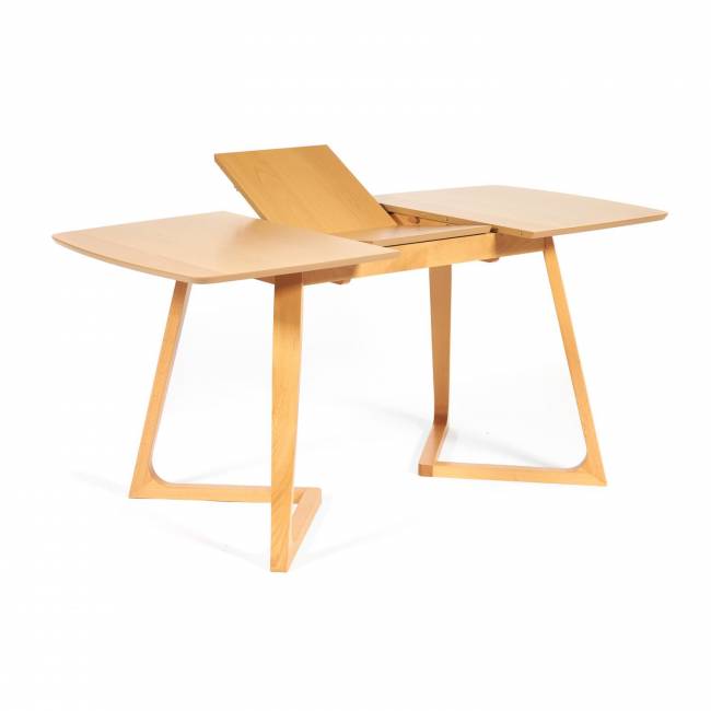 Стол раскладной VAKU (Ваку) основание бук, столешница мдф, 80x120+40x75см, Натуральный Натуральный основание бук, столешница мдф