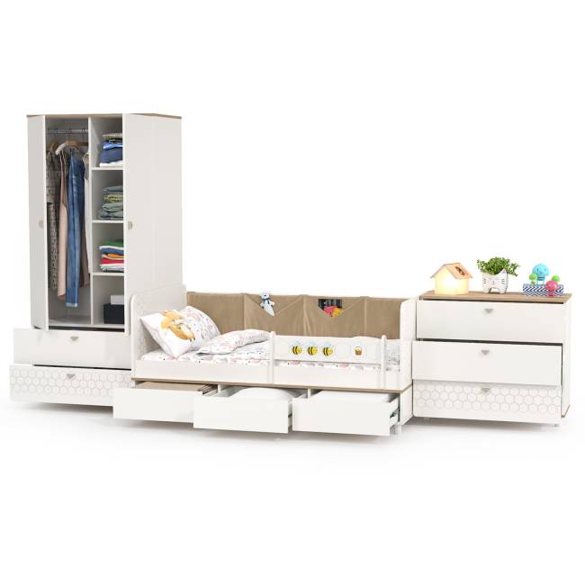 Детская мебель Эйп компоновка № 6 цвет белый/дуб белый