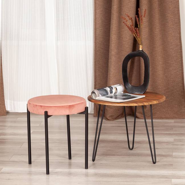 Табурет REVO (mod. 7034) ткань/металл, 44 х 44 х 47 см, коралловый barkhat 15 /черный коралловый barkhat 15 /черный ткань/металл Табурет REVO (mod. 7034) ткань/металл, 44 х 44 х 47 см, коралловый barkhat 15 /черный коралловый barkhat 15 /черный ткань/металл