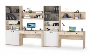 Бостон Компоновка № 11 цвет дуб эндгрейн элегантный/фасады МДФ милк рикамо софт