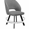Стул DikLine 274 поворотный Z28 серый, ножки черные