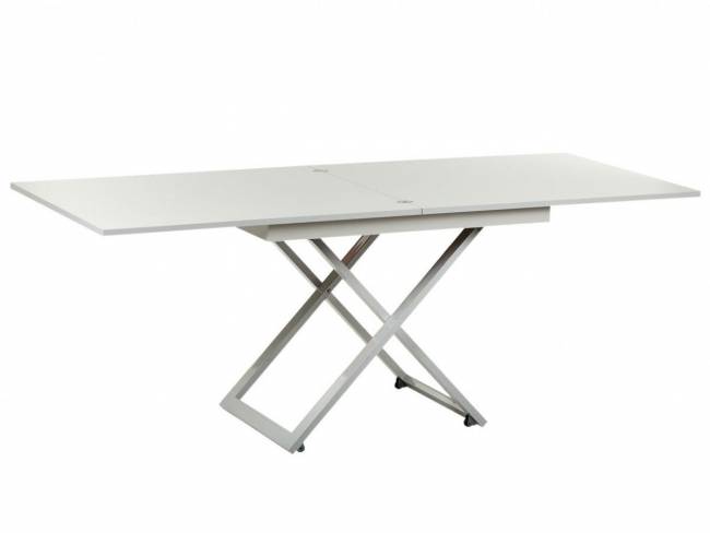 Стол-трансформер Левмар Cross D78/S64 белый/ опоры белые Стол-трансформер Левмар Cross D78/S64 белый/ опоры белые