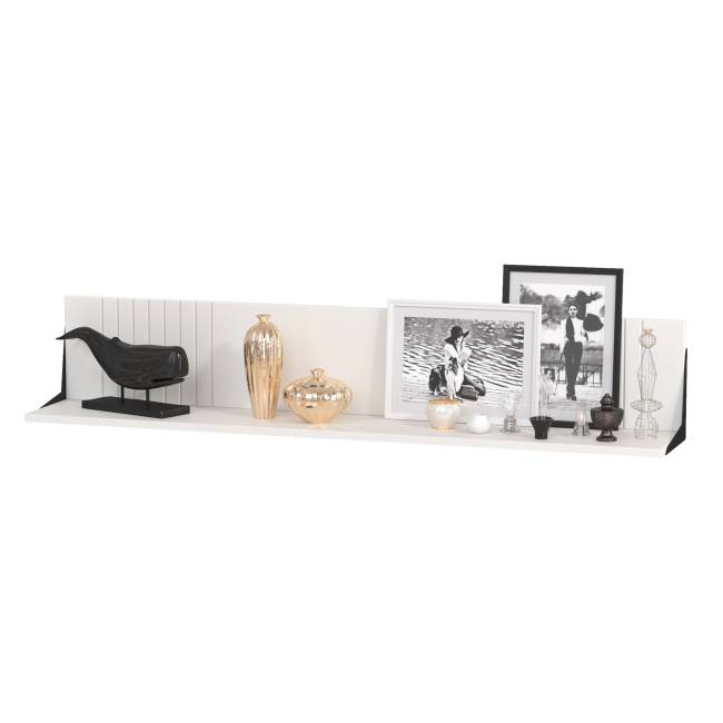 Большая стенка для гостиной Валенсия № 107 цвет белый шагрень