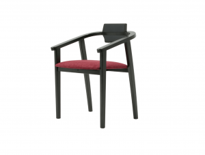 Стул-кресло Челси ПМ чёрный/красный