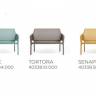 Диван пластиковый Net Bench агава 1160х700х860 мм Диван пластиковый Net Bench агава 1160х700х860 мм