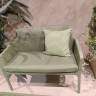 Диван пластиковый Net Bench агава 1160х700х860 мм Диван пластиковый Net Bench агава 1160х700х860 мм
