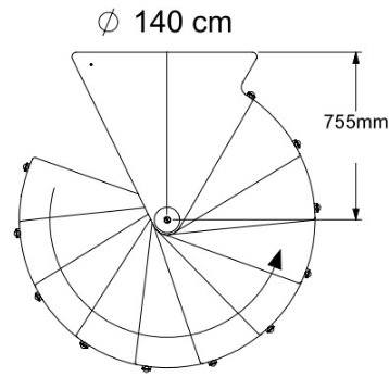 Винтовая лестница Montreal Classic d140