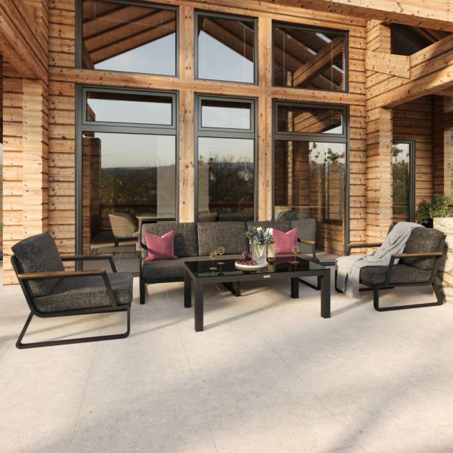 Лаунж зона ESTIVO с трехместным диваном - маренго