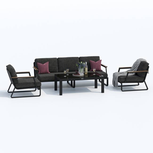 Лаунж зона ESTIVO с трехместным диваном - маренго