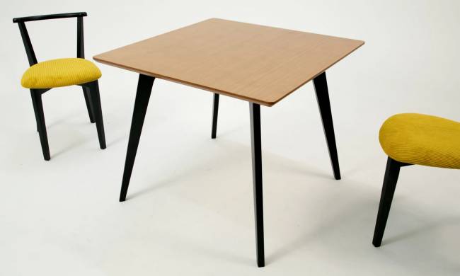 Стол Arki М 100 чёрный/натур