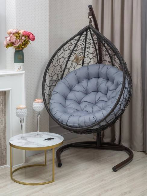 Подвесное кресло из искусственного ротанга "BUENO STRONG-XL", коричневый