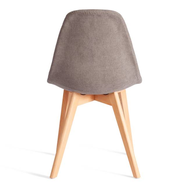 Стул CINDY SOFT (mod. C1021F1-1) / 1 шт. в упаковке фактурный велюр/дерево бук, 55 х 48 х 83 см, Серый LY1701-26 / натуральный серый фактурный велюр/дерево бук