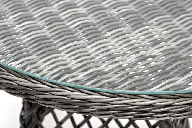 "Эспрессо" плетеный круглый стол, диаметр 80 см, цвет графит "Эспрессо" плетеный круглый стол, диаметр 80 см, цвет графит