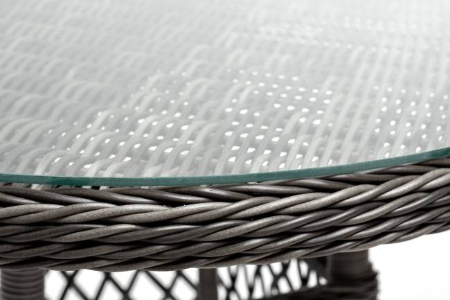 "Эспрессо" плетеный круглый стол, диаметр 80 см, цвет графит "Эспрессо" плетеный круглый стол, диаметр 80 см, цвет графит