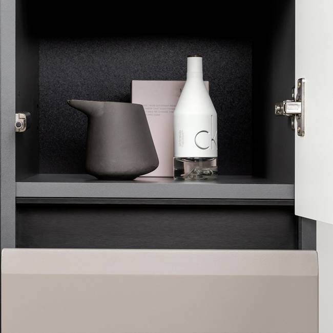 Шкаф с ящиком Сидней 13.202 цвет антрацит/МДФ веллюто капучино