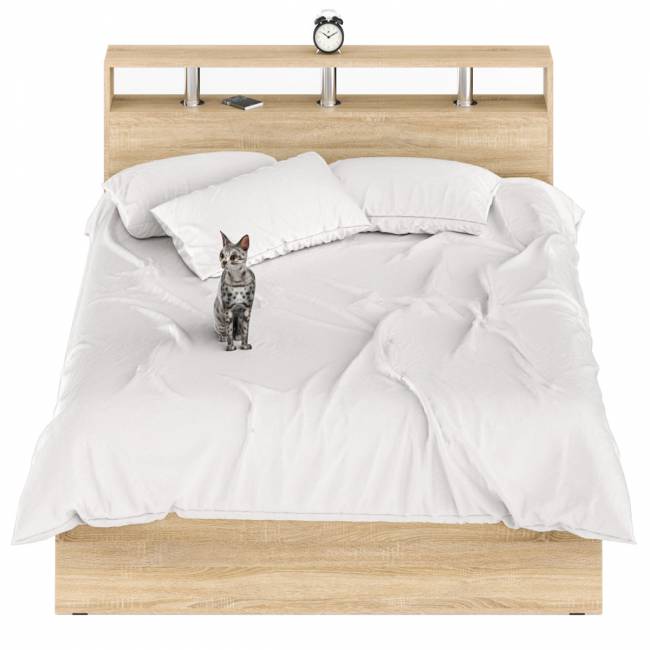 Кровать Камелия 1400 цвет дуб сонома