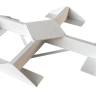 Зонт профессиональный двухкупольный 3.5х7 м Alu Double Starwhite белый, бордовый 3500х7000 мм