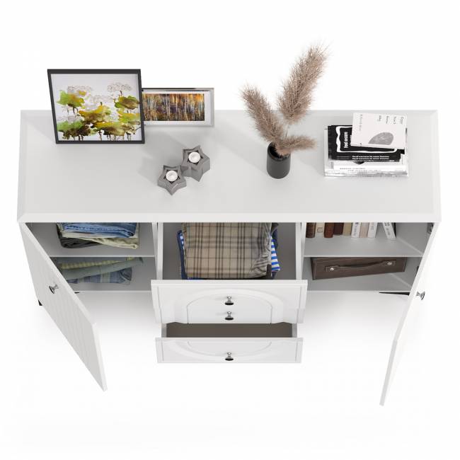 Комод Валенсия 13.309 цвет белый шагрень