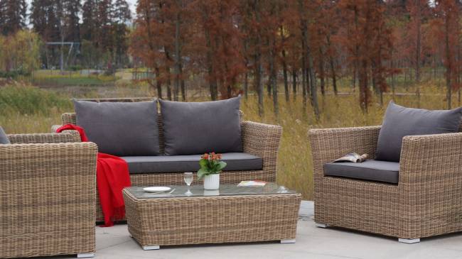 "Капучино" диван из искусственного ротанга двухместный, цвет соломенный "Капучино" диван из искусственного ротанга двухместный, цвет соломенный