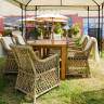 "Латте" плетеное кресло из искусственного ротанга, цвет соломенный