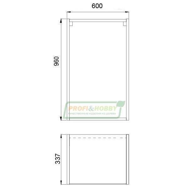 Шкаф (корпус) 600х340х960