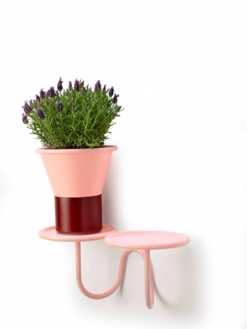 Ваза для цветов Mimosa бледно-розовый, бордовый Ø245х250 мм