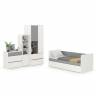 Мебель детская Торонто компоновка № 26 цвет белый шагрень/стальной серый Мебель детская Торонто компоновка № 26 цвет белый шагрень/стальной серый
