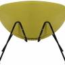 Кресло дизайнерское DOBRIN EMILY, светло-зеленая ткань AF3, черное основание