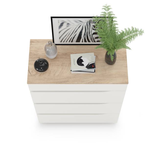 Комод Муссон 13.97 цвет белый/дуб эндгрейн элегантный Комод Муссон 13.97 цвет белый/дуб эндгрейн элегантный