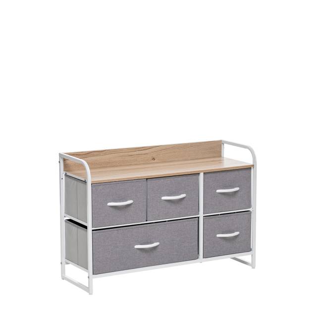 Комод Leset Ноа широкий, Каркас Белый, Светло-серый Белый Светло-серый