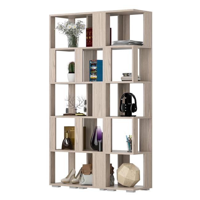 Комплект их 3-х открытых стеллажей цвет ясень шимо светлый Комплект их 3-х открытых стеллажей цвет ясень шимо светлый