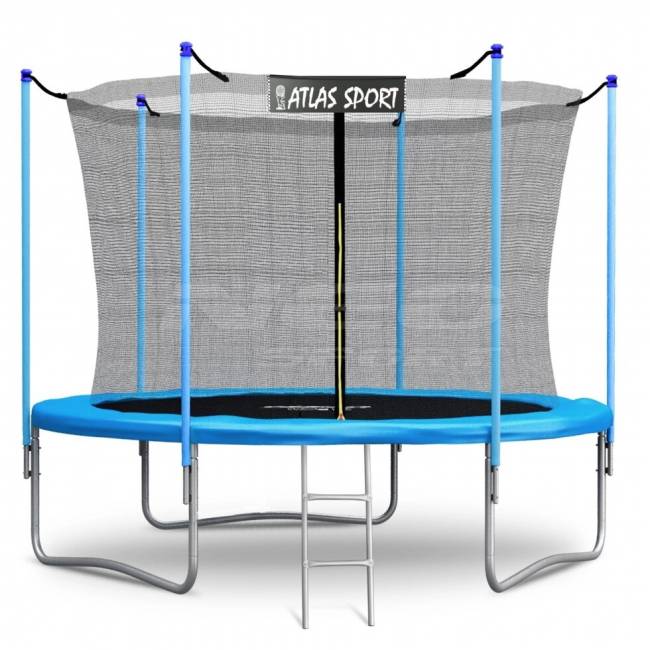 Батут "Atlas Sport", 252 см (8ft) с внутренней сеткой и лестницей BLUE
