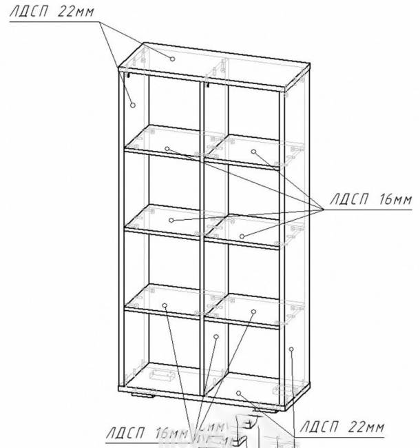 Стеллаж Стильный  С-4 шимо светлый