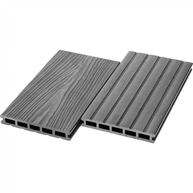 Террасная доска из ДПК UnoDeck Mogano, 165х24х3000/4000 4000, Серый Террасная доска из ДПК UnoDeck Mogano, 165х24х3000/4000 4000, Серый