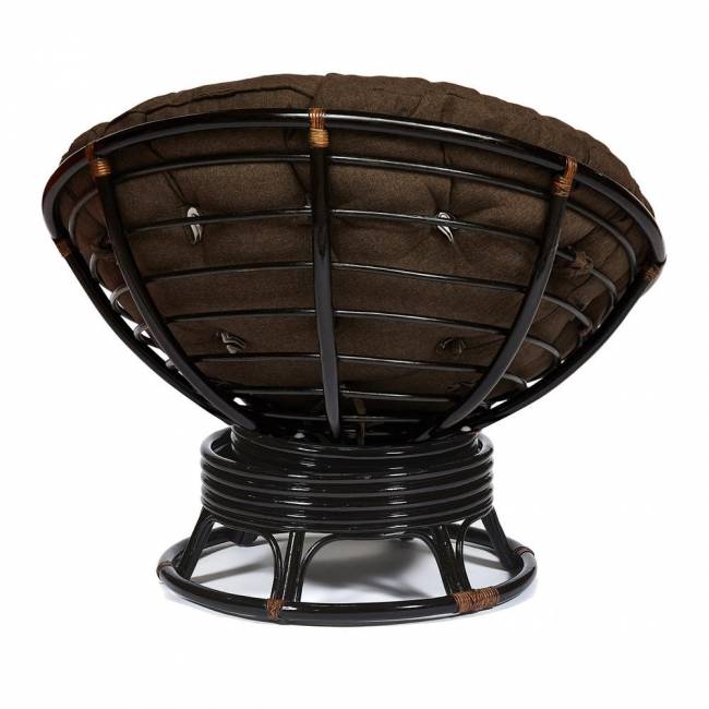 Кресло-качалка PAPASAN/ПАПАСАН w 23/01 B /с подушкой/ 115х78х104 см, Antique brown (античный черно-коричневый), ткань Коричневый, 3М7-147 Кресло-качалка PAPASAN/ПАПАСАН w 23/01 B /с подушкой/ 115х78х104 см, Antique brown (античный черно-коричневый), ткань Коричневый, 3М7-147