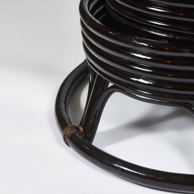 Кресло-качалка PAPASAN/ПАПАСАН w 23/01 B /с подушкой/ 115х78х104 см, Antique brown (античный черно-коричневый), ткань Коричневый, 3М7-147 Кресло-качалка PAPASAN/ПАПАСАН w 23/01 B /с подушкой/ 115х78х104 см, Antique brown (античный черно-коричневый), ткань Коричневый, 3М7-147